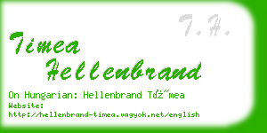 timea hellenbrand business card